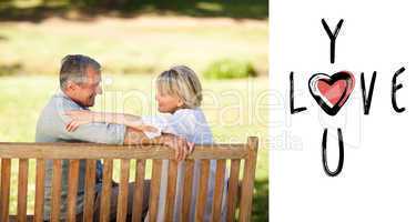 Composite image of cute valentines couple