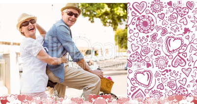 Composite image of cute valentines couple