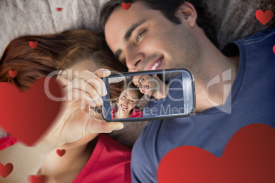 Composite image of valentines couple Composite image of valentines couple
