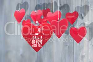 Composite image of valentines message