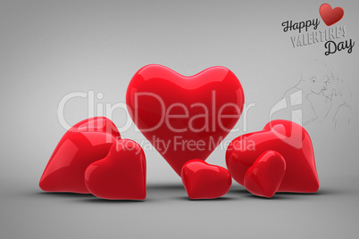 Composite image of valentines day greeting