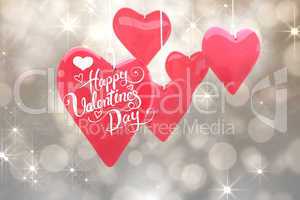 Composite image of happy valentines day