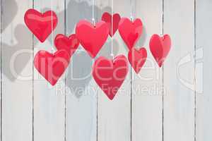 Composite image of love hearts