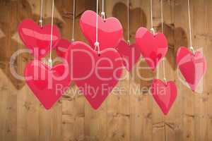 Composite image of love hearts