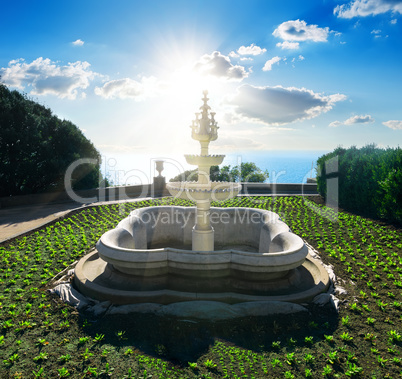 Fountain in park