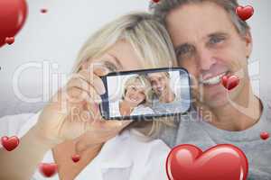 Composite image of valentines couple