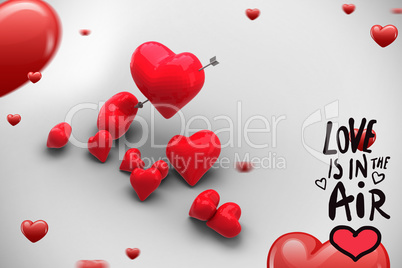 Composite image of love is in the air