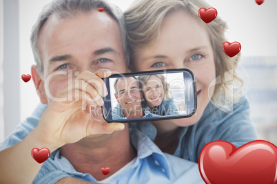 Composite image of valentines couple