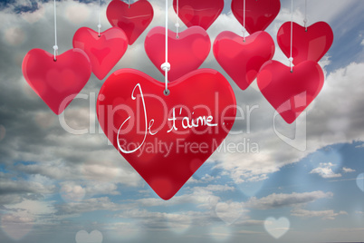 Composite image of valentines love hearts