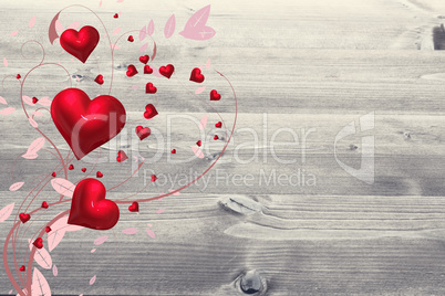 Composite image of valentines heart design