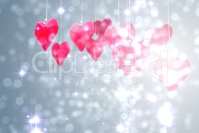 Composite image of love hearts