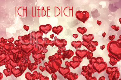 Composite image of ich liebe dich