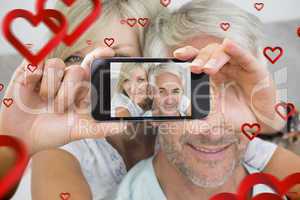 Composite image of valentines couple