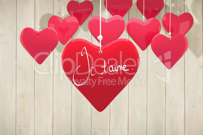 Composite image of valentines love hearts