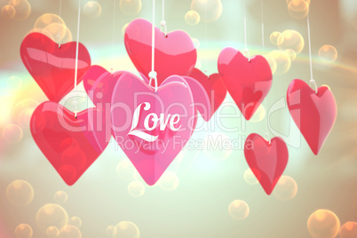 Composite image of love heart