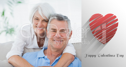 Composite image of cute valentines couple