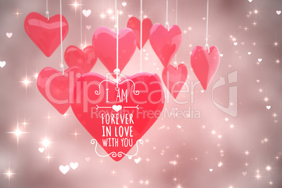 Composite image of valentines message