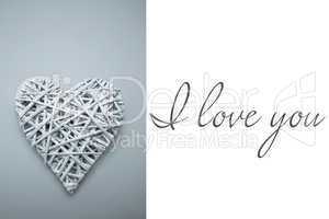 Composite image of wicker heart ornament