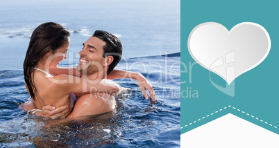 Composite image of cute valentines couple Composite image of cute valentines couple