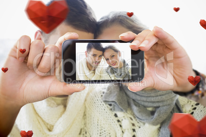 Composite image of valentines couple Composite image of valentines couple