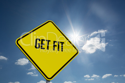Get fit against cloudy sky with sunshine