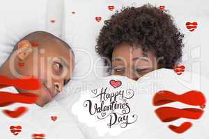 Composite image of cute valentines couple