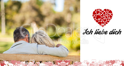 Composite image of cute valentines couple