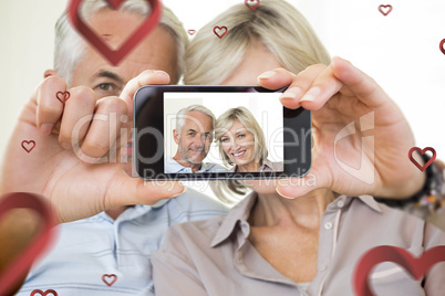 Composite image of valentines couple