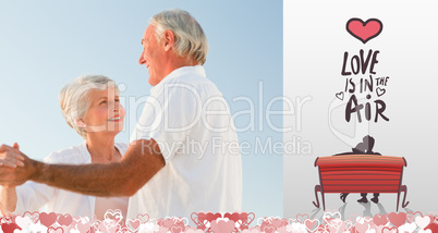 Composite image of cute valentines couple