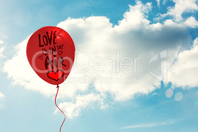 Composite image of love is in the air