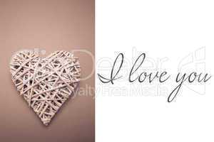 Composite image of wicker heart ornament