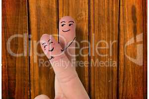 Composite image of fingers crossed like a couple