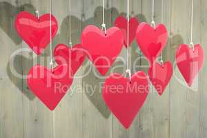 Composite image of love hearts