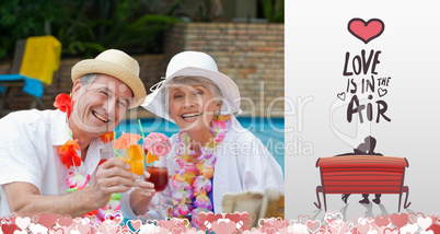 Composite image of cute valentines couple