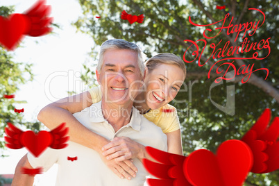 Composite image of cute valentines couple Composite image of cute valentines couple