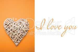 Composite image of wicker heart ornament