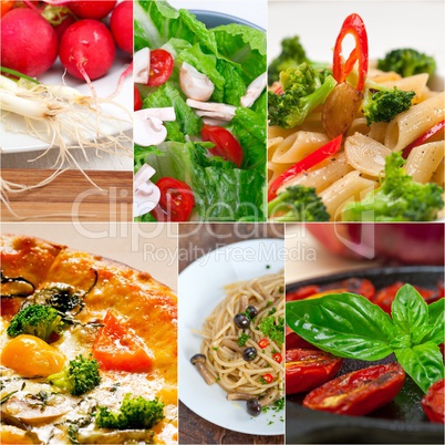 healthy Vegetarian vegan food collage