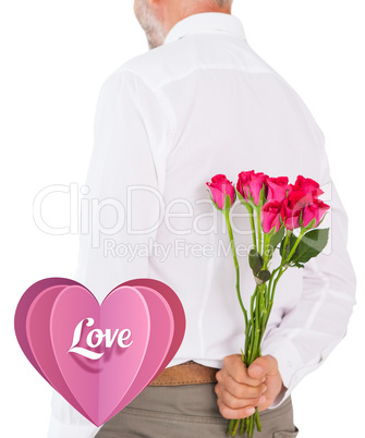 Composite image of cute valentines couple