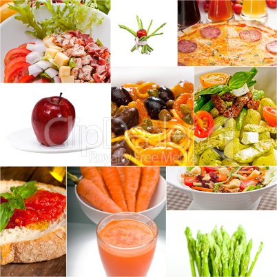 healthy Vegetarian vegan food collage