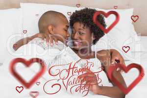 Composite image of cute valentines couple