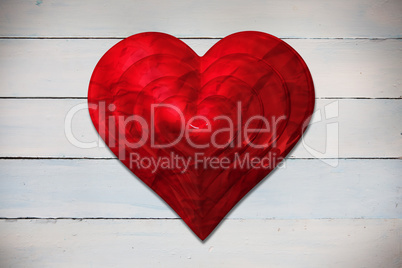 Composite image of red love heart