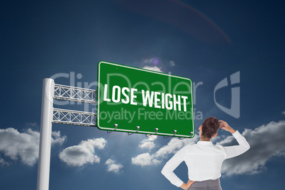 Lose weight against sky