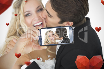 Composite image of valentines couple