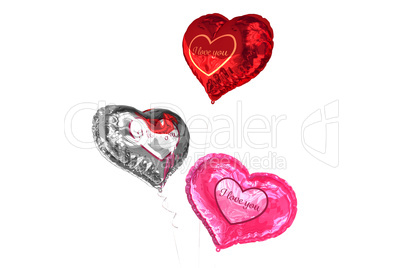 Composite image of valentines love hearts