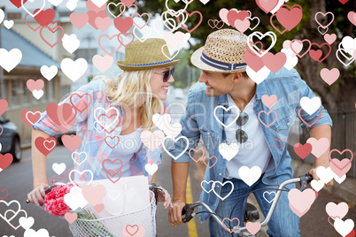 Composite image of cute valentines couple