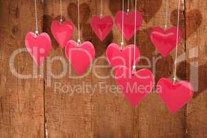 Composite image of love hearts
