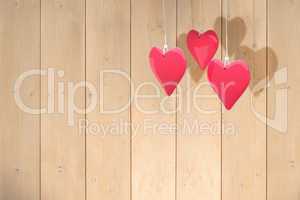 Composite image of love hearts