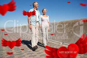 Composite image of cute valentines couple