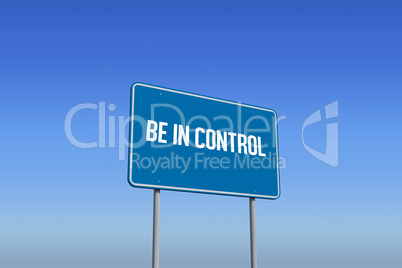 Be in control against bright blue sky
