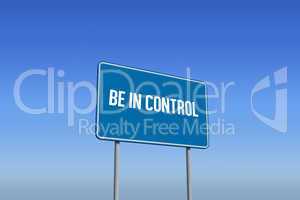 Be in control against bright blue sky